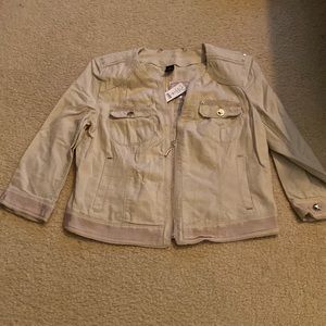 White House Black Market khaki jacket.  NWT